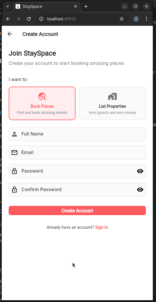 Vibe coded AirBnB mobile app clone